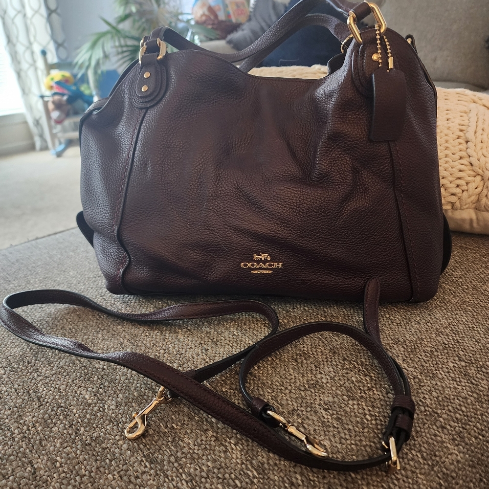 Coach Edie Pebble Leather Bag